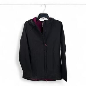 Ideology Rain Jacket – Black with Plum Lining (Women’s Medium)